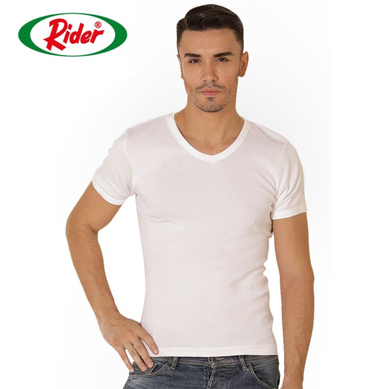 Kaos Oblong Pria Big Size V- Neck Rider R222BSP (Putih)