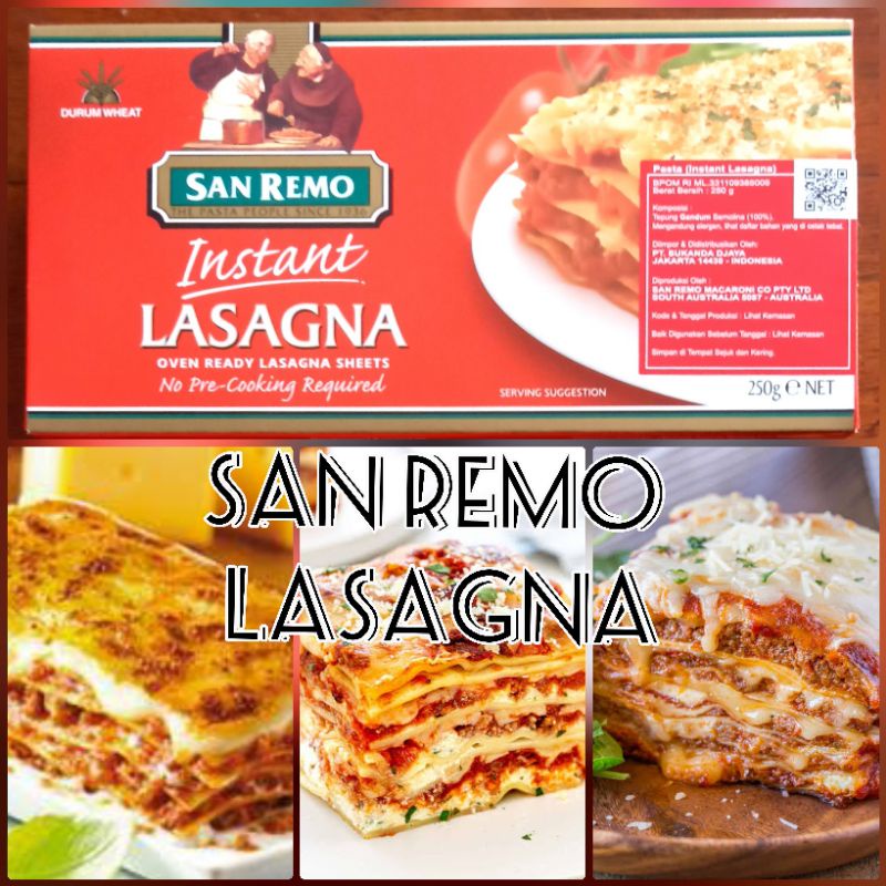 

SAN REMO lasagna
