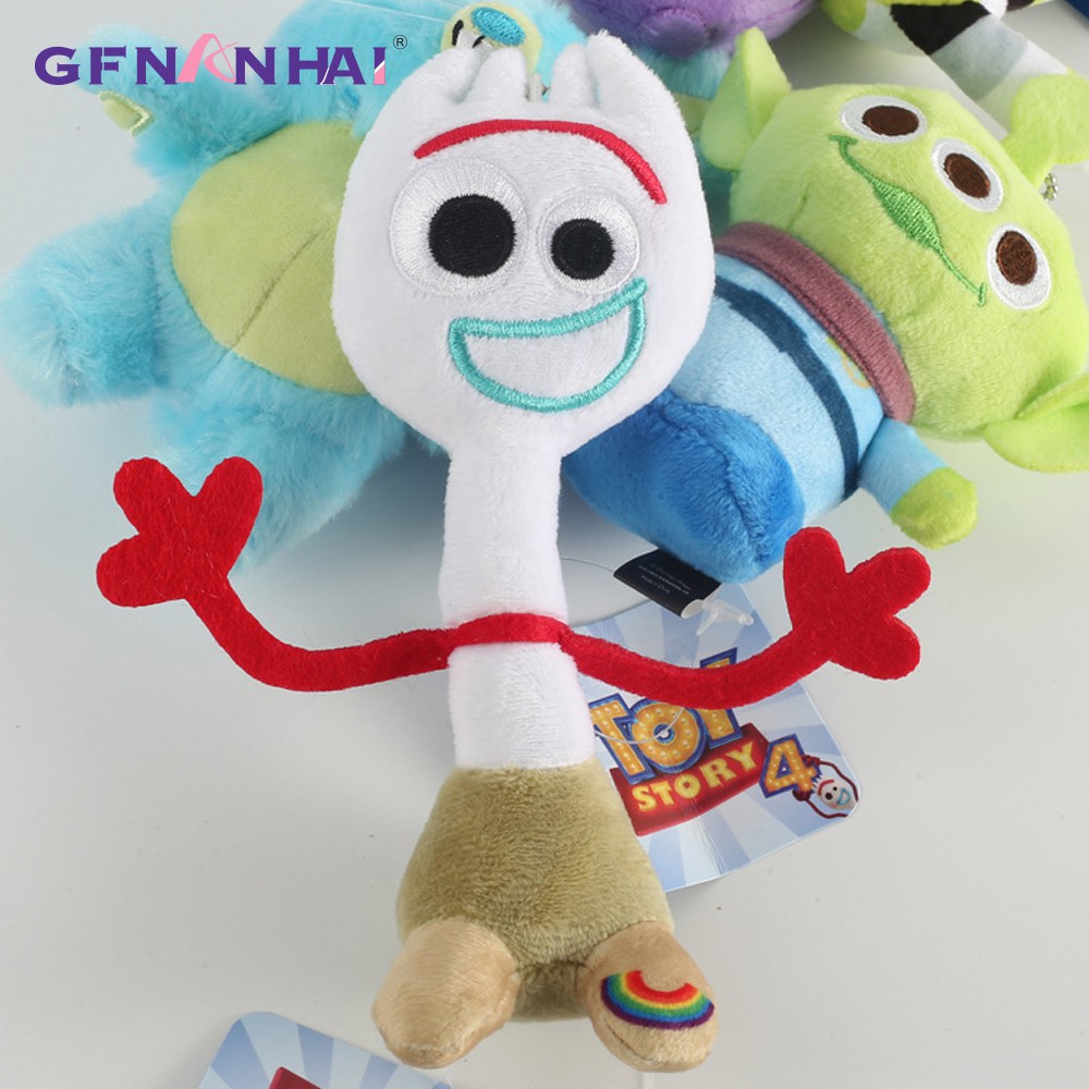 Boneka Lucu Nueva película Toy Story 4 muñecas de peluche de felpa Forky Alien Buzz Lightyear