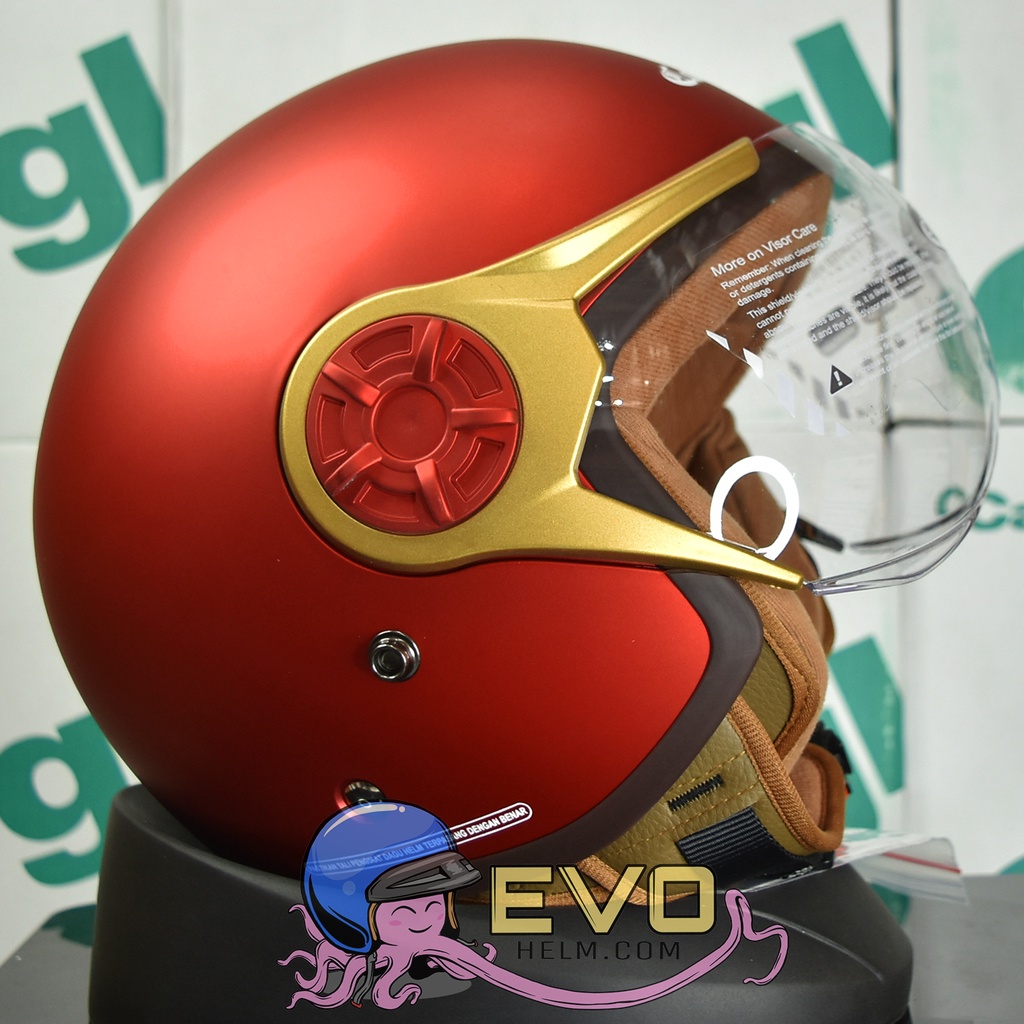 HELM CARGLOSS YRH HIJAB &quot;ORI&quot; - MAJESTIC RED ( PASTEL RED DOFF )