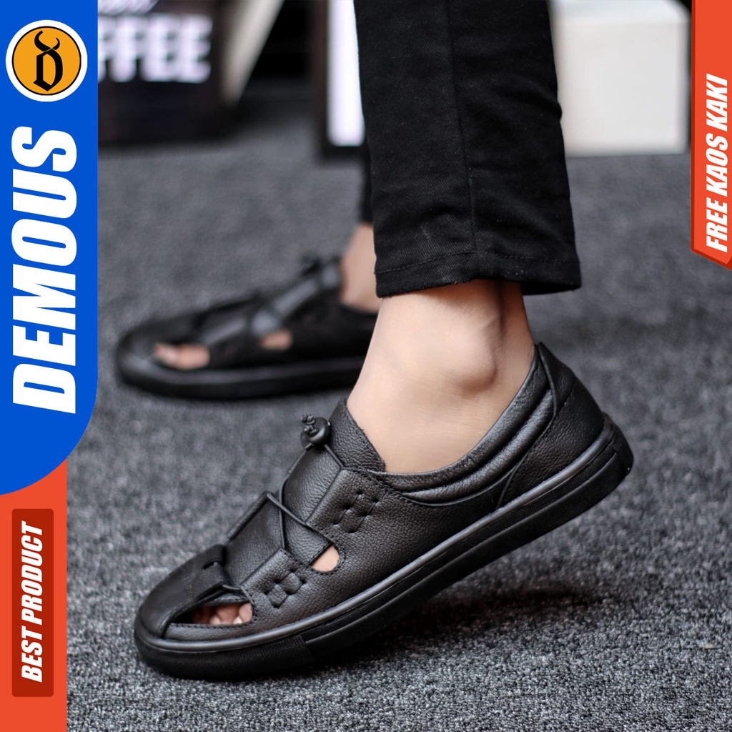 Demous Fortuna - Sepatu Sendal Bustong Kulit Pria Sandal Selop Tutong