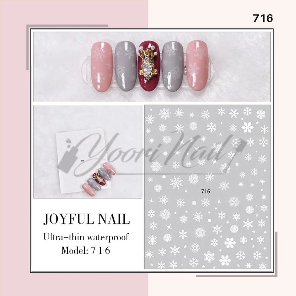 Nail Sticker Christmas Stiker Kuku Christmas Stiker Natal Stikers Imlek Nail Sticker