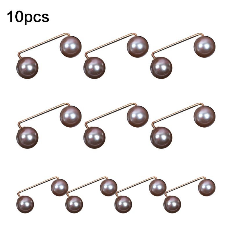 Siy 10pcs / Pak Bros Pin Boutonniere Mutiara Imitasi Simple Aksesoris Scarf Wanita