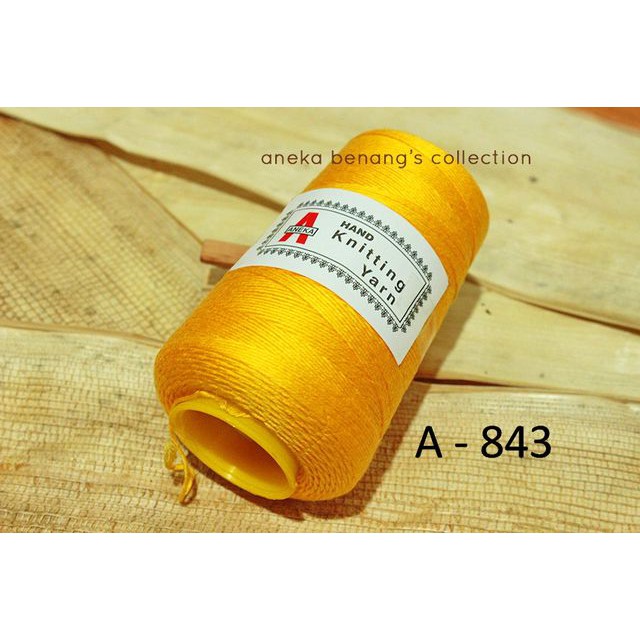  Benang  Rajut  Aneka  Acrylic Yarn 1843 Kuning Shopee 