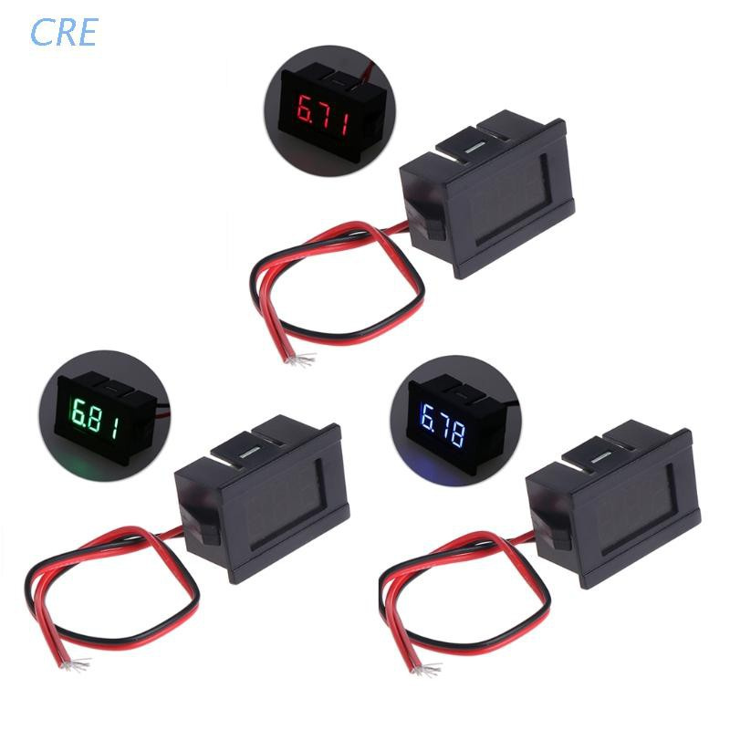 CRE  DC 2 Wires 4.5-30V Mini LED Digital Display Voltmeter Volt Voltage Panel Meter