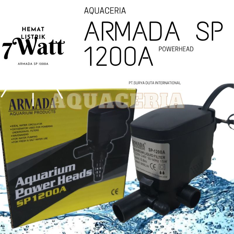 armada sp 1200A power head pompa celup aquarium filter aquarium