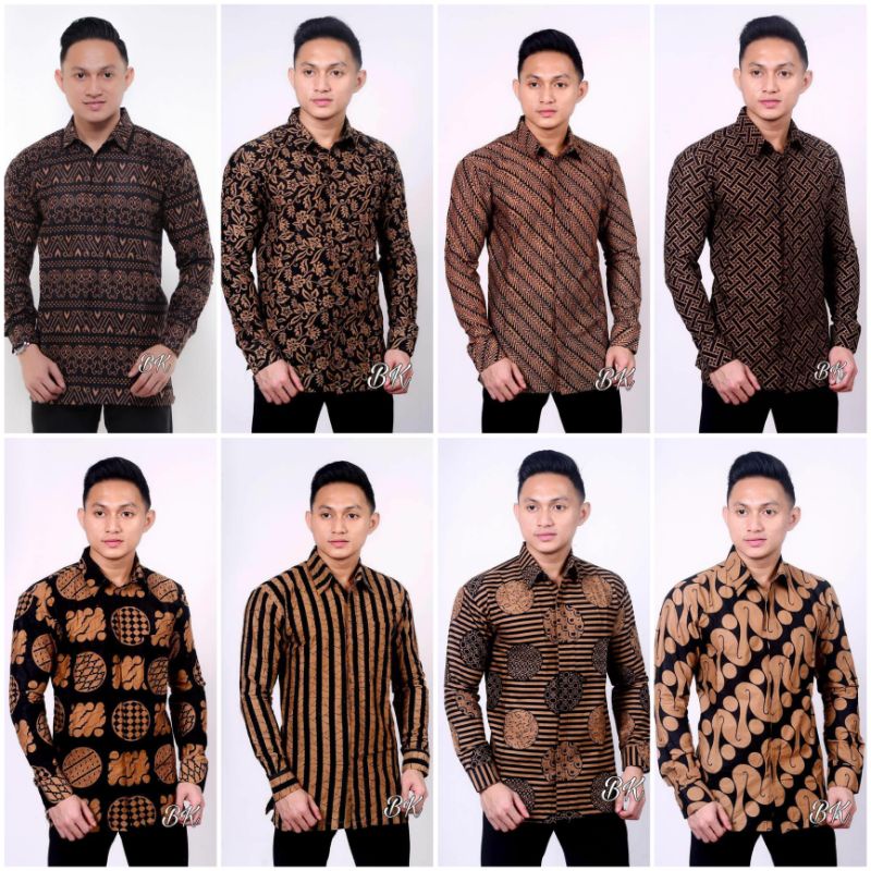 Kemeja Batik Lawasan Coklat Lengan Panjang Lawasan Coklat Kemeja coklat