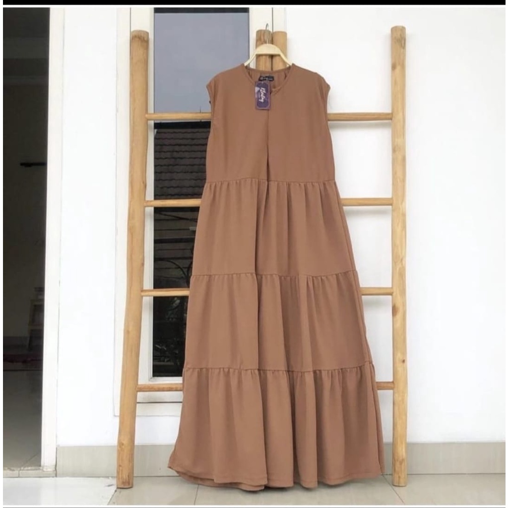 Inner Dress Menyusui | Iner Blazer Panjang | Gamis Rempel Tanpa Tangan