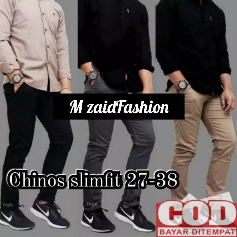 CELANA PANJANG COWOK KATUN CHINOS PREMIUM SKINNY