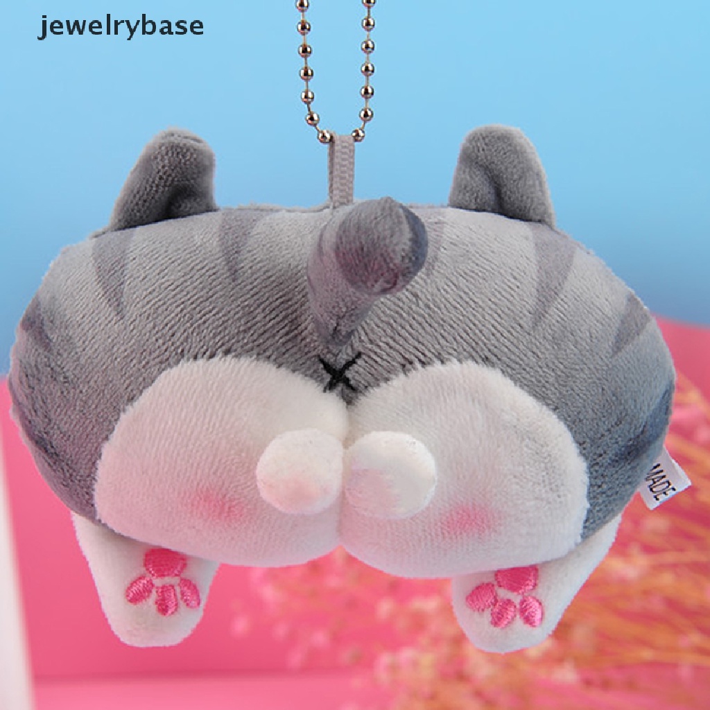 (jewelrybase) Gantungan Kunci Bentuk Pantat Kucing Corgi Bahan Plush