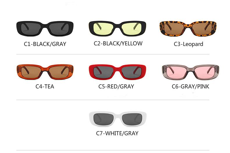 European and American fashion square small frame street shooting men's and women's sunglasses