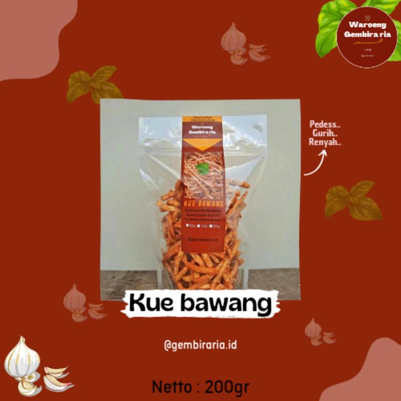 

Cemilan kue bawang Pedass gurih 200gr