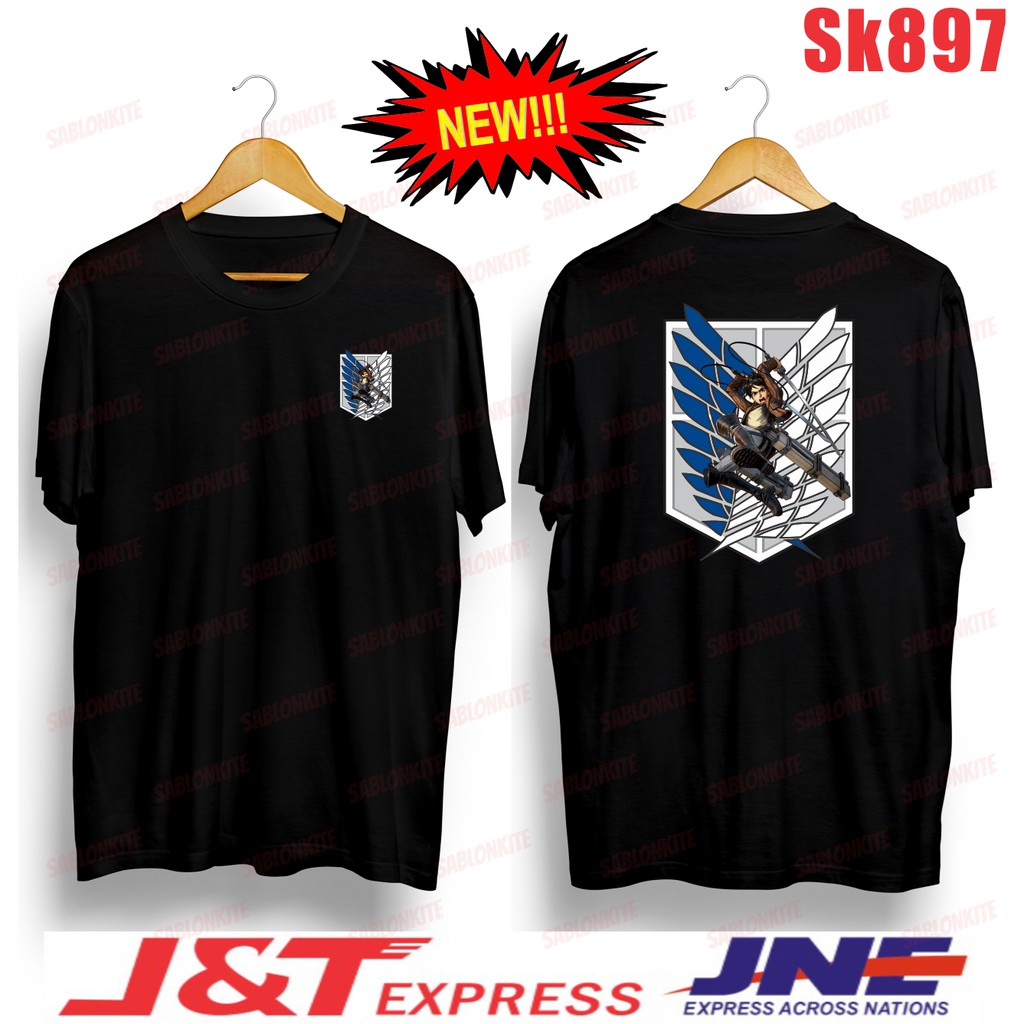 MURAH!!! HOODIE KAOS ATTACK ON TITAN SK898 UNISEX