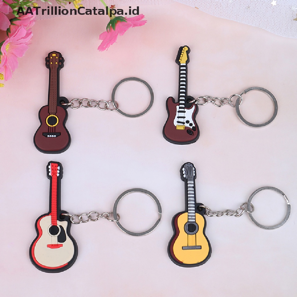 Aatrillioncatalpa 2Pcs Gantungan Kunci Bahan Silikon Lembut Untuk Gitar Elektrikukulele