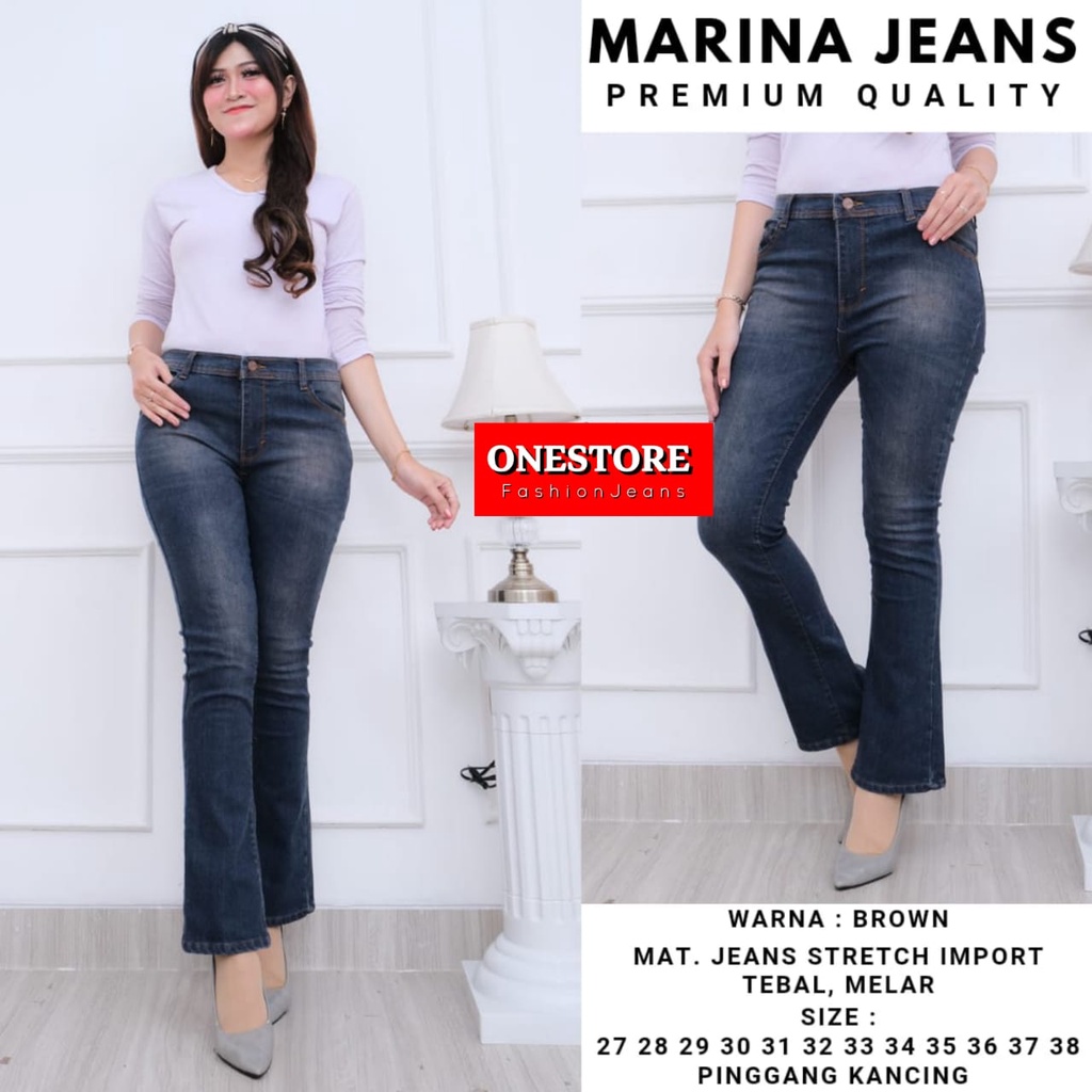 Celana Jeans Wanita / Celana Panjang jeans Wanita Remaja Cewek / Celana Jeans Strecht Melar Bawah Le