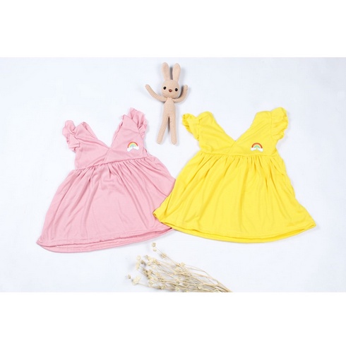 Jeco fashion Dress anak rainbow (POLOS)