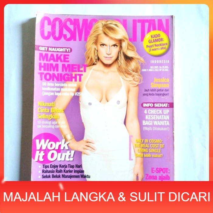 Majalah COSMOPOLITAN Jul 2005 Cover JESSICA SIMPSON Langka
