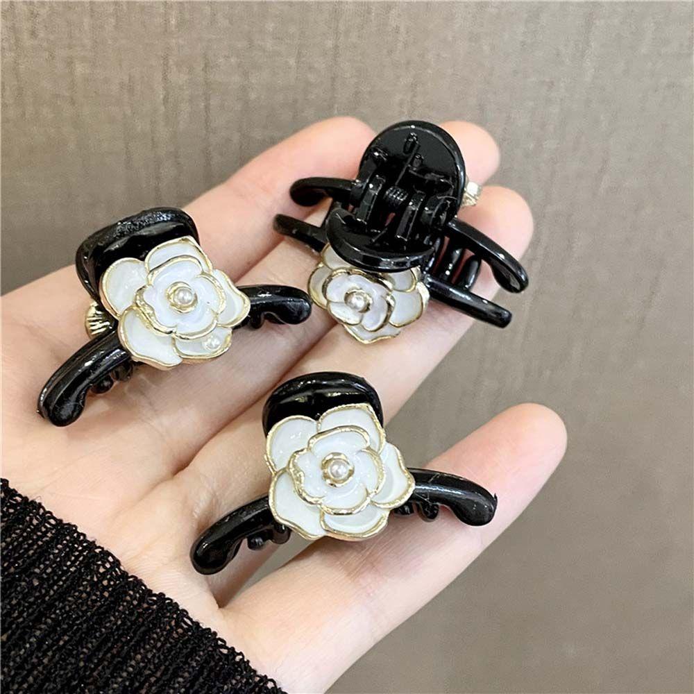 Needway   Camellia Hair Catch Clip Cute Lovely Geometric Small Hair Claw Jepit Rambut Anak Klip Samping Gaya Korea Hiu Klip