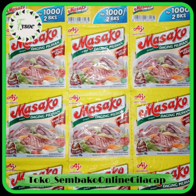 [75gr] MASAKO RASA DAGING AYAM SAPI SERENTENG ISI 6 SACHET