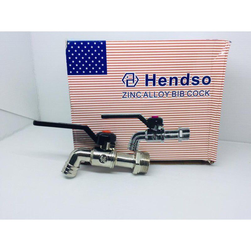 kran air besi hendso gagang hitam 1/2 inch/ kran air tembok bola