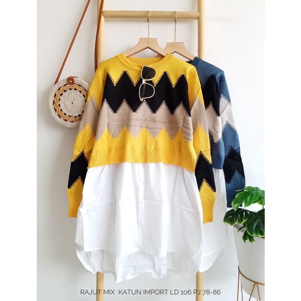 tunik rajut mix katun import