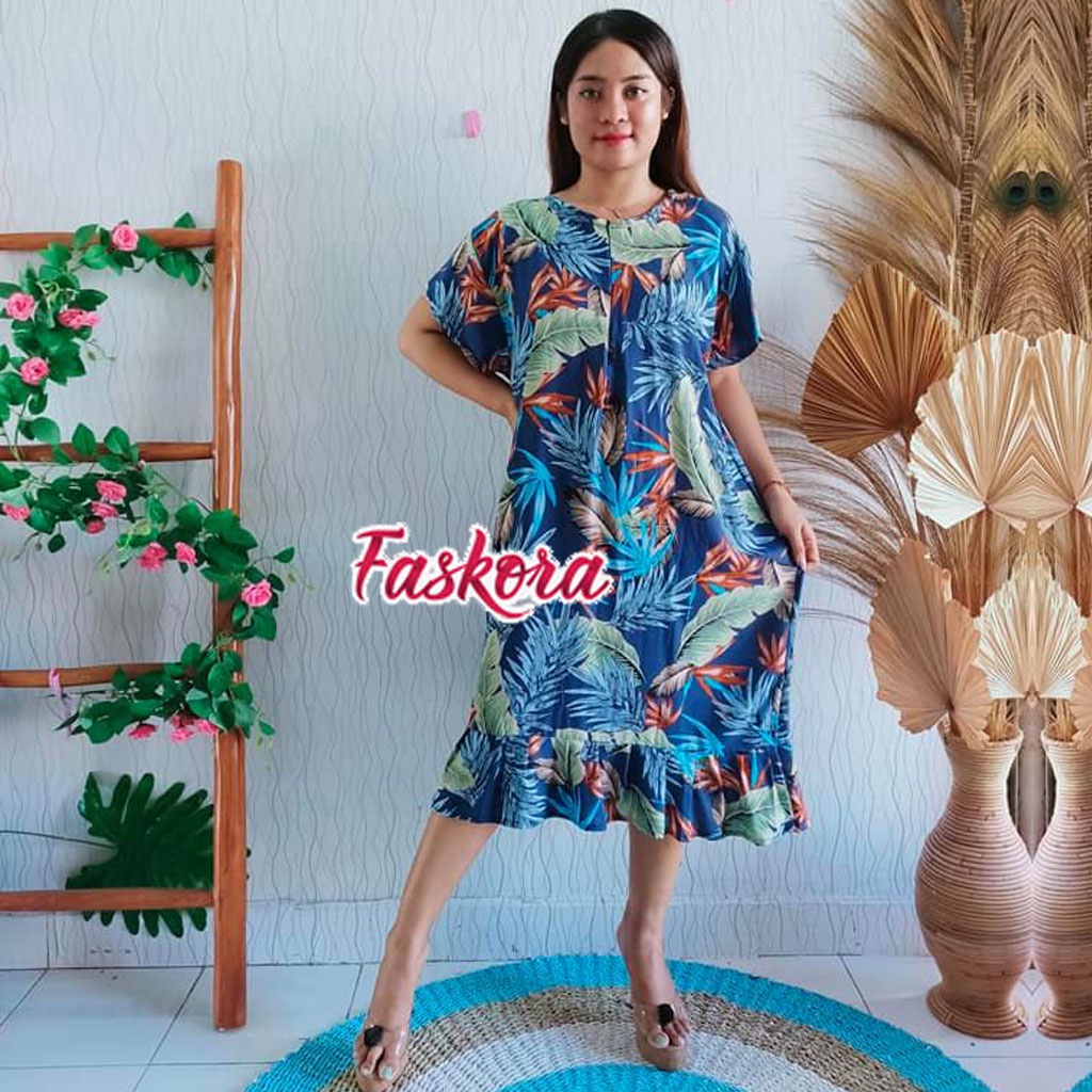 Daster Kekinian Viral Murah / Daster Bali Jumbo Polos Kuas / Daster XL Murah Panjang