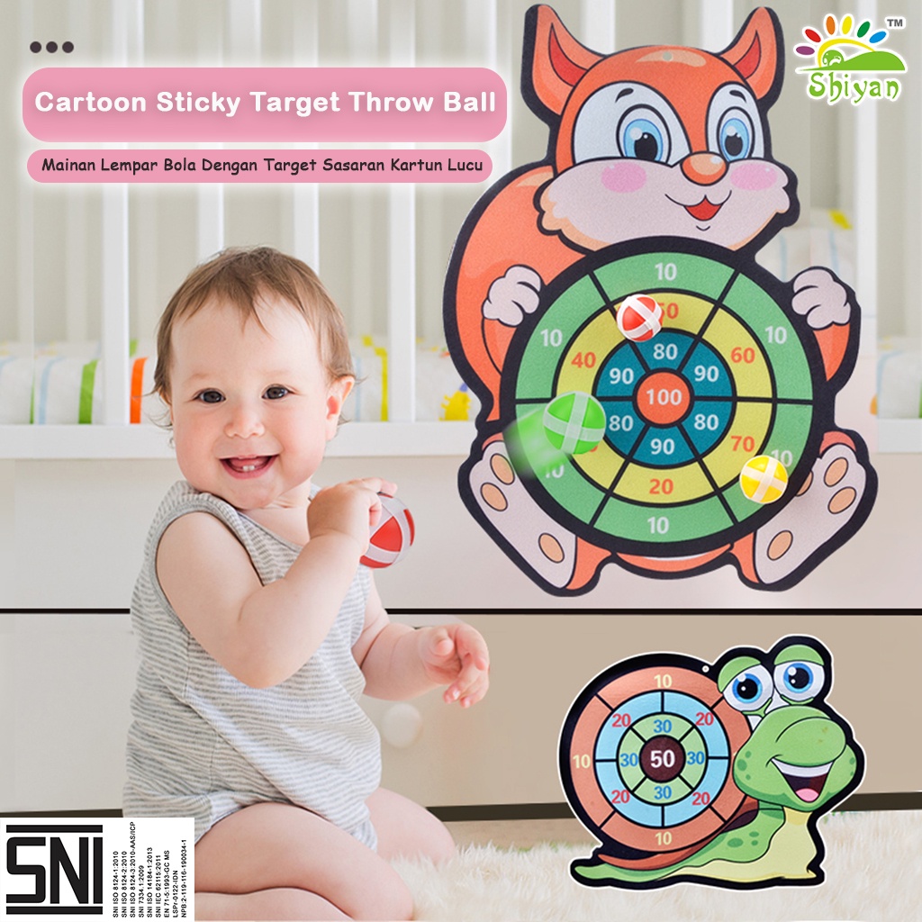 [Shiyan] mainan target bola lengket papan dart kreatif melempar bola mainan outdoor indoor sticky ball target throw kid toys