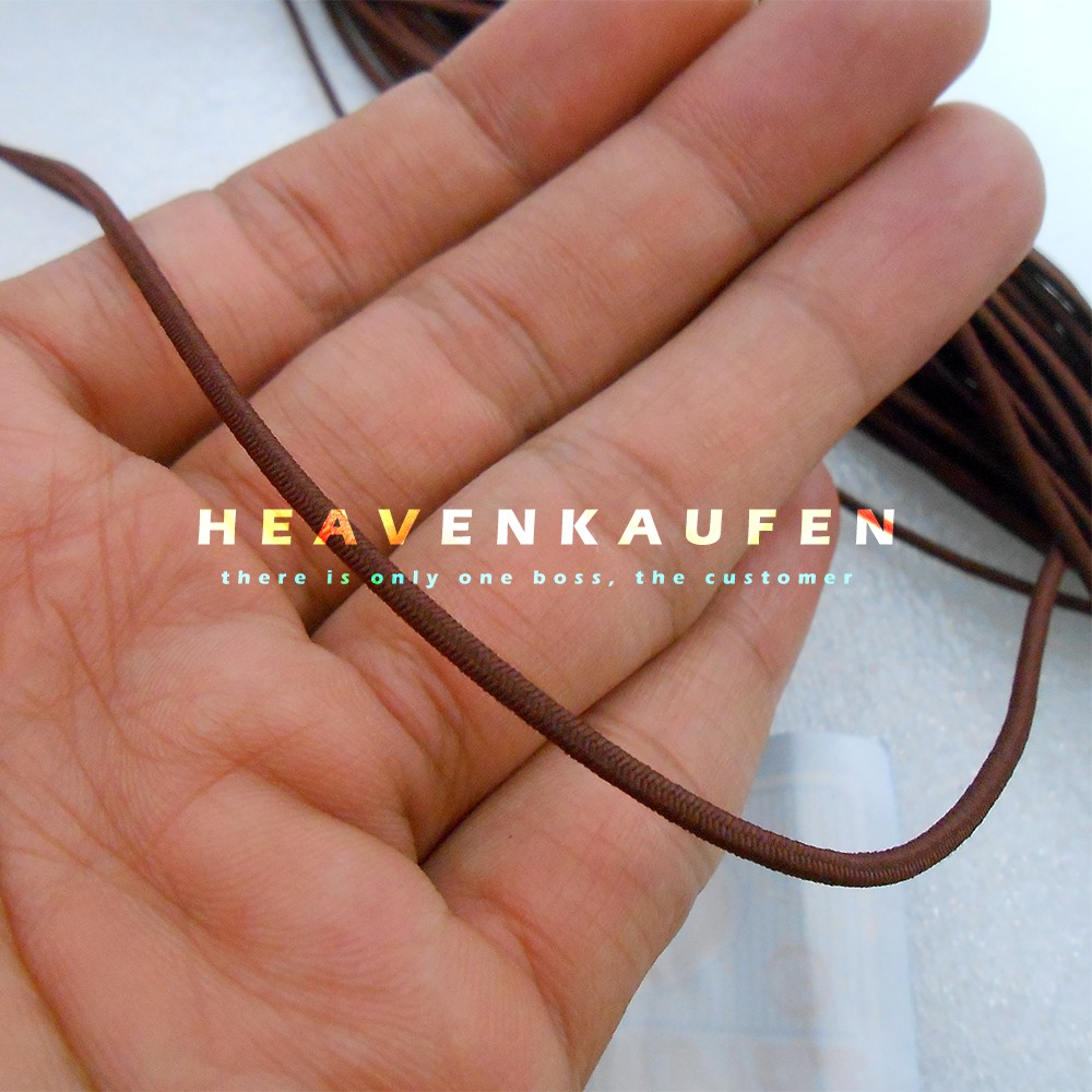 Tali Elastis Kecil 1,5 mm Cokelat Meteran