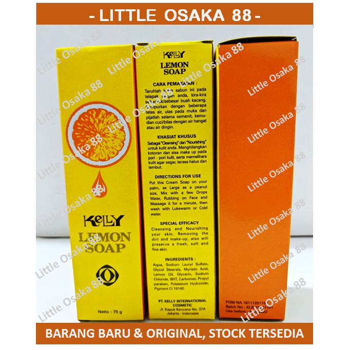 Kelly Soap Lemon Besar 75 gr