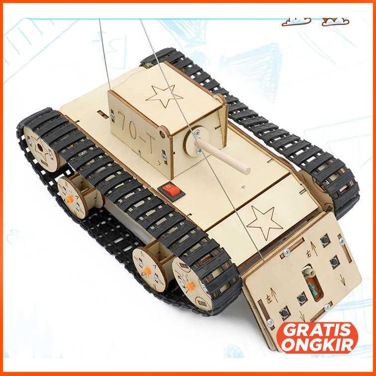 Mainan Anak Tank Remote Control DIY Assembly Children Toy C-37C