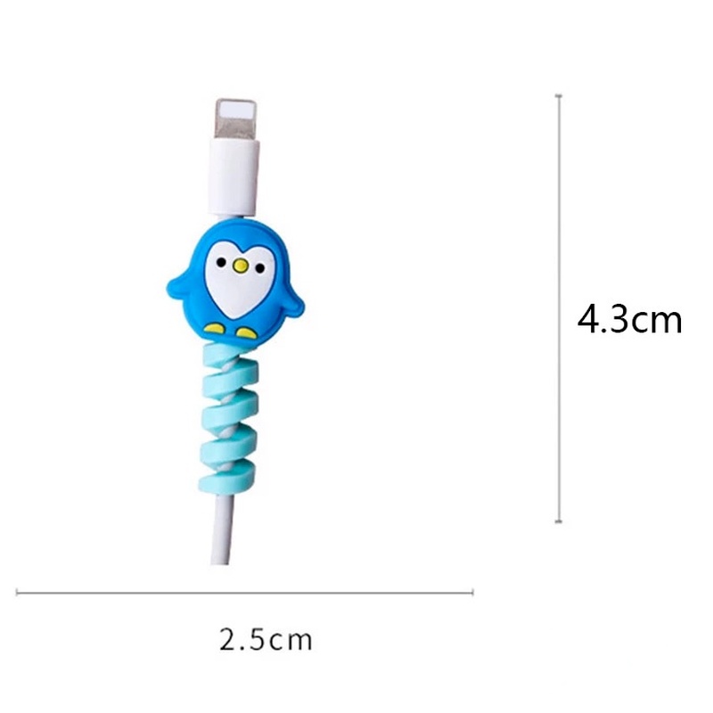 Silica Gel Cartoon Animal Modeling Cable Strap Ties / Wire Winder Clip / Reusable Fastening Cable Cords Organizer