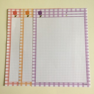 NEW B5 GRID  PAPER kertas  kotak  kotak  tulip version by 