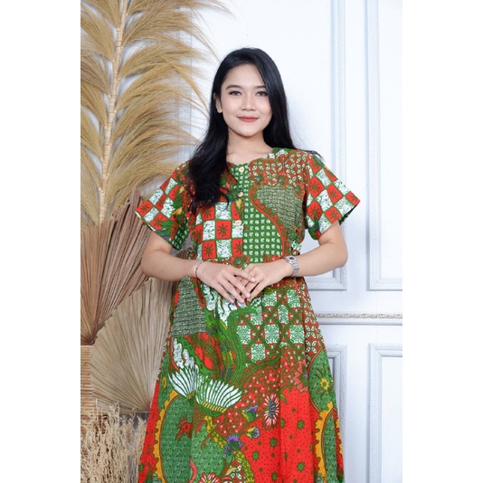 Daster Rayon Premium Jumbo Kekinian Daster Batik IJO TUA 10