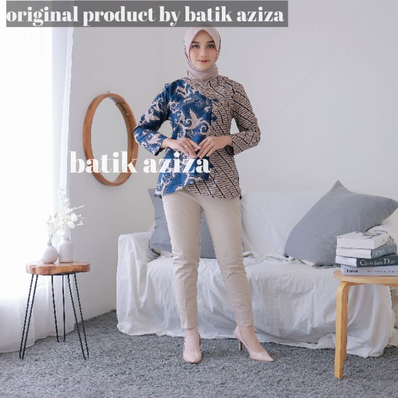 Batik Wanita Lengan Panjang Atasan Batik Couple Batik Baju Batik Wanita Bahan Katun by BATIK AZIZA