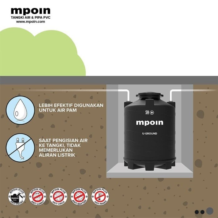 MPOIN TANGKI TOREN TANAM  PENDAM TANDON AIR  KIMIA 500LTR GARANSI