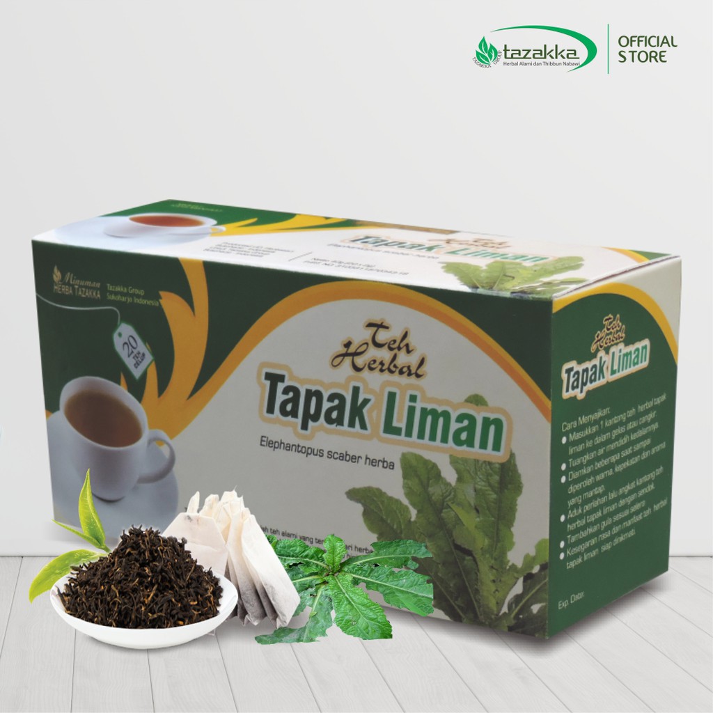 

Teh Celup Daun Tapak Liman Original Herbal Tea 20 Kantong Minuman Kesehatan Obat Liver