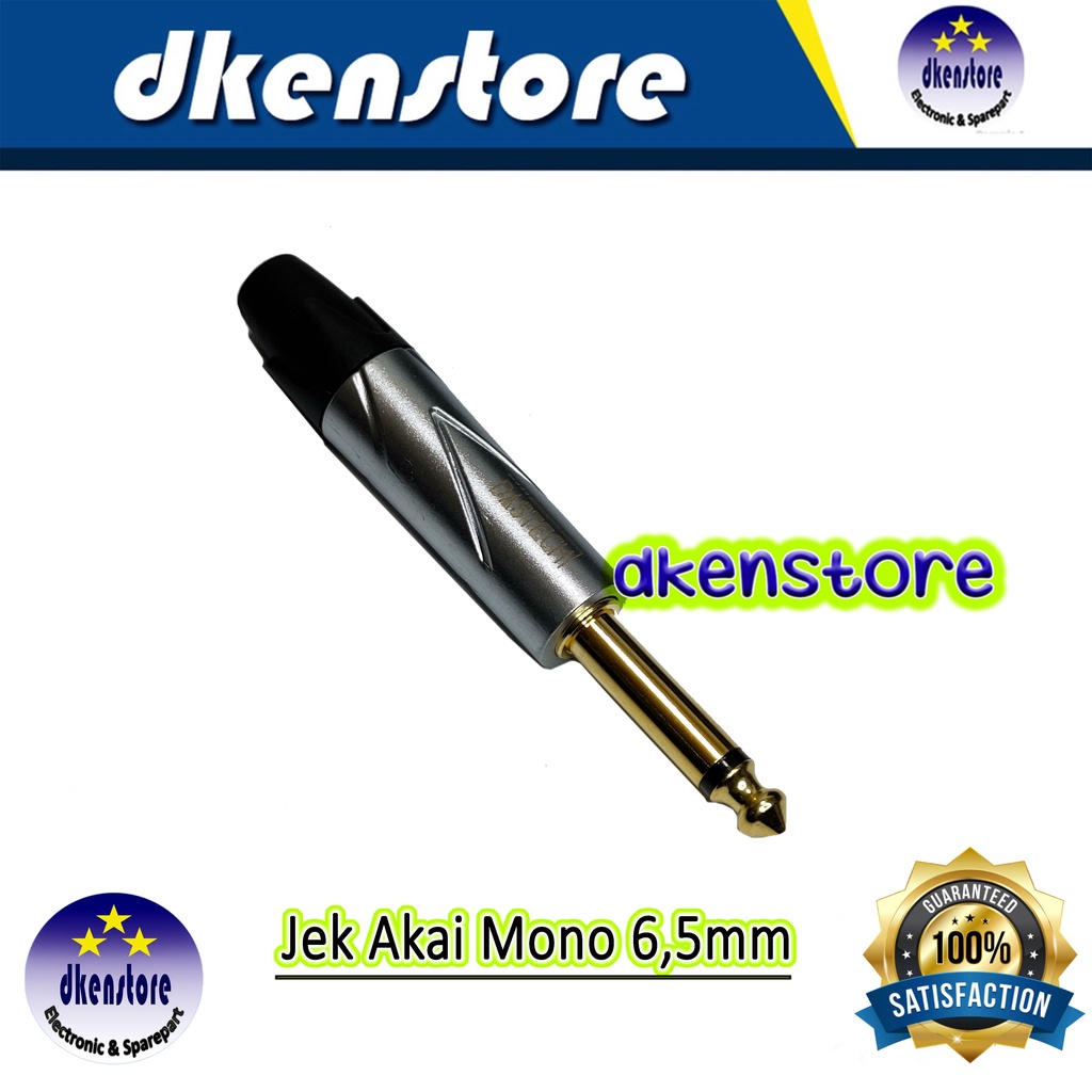 Jek Akai Mono Dastech DCS9 konektor Mic 6.5mm