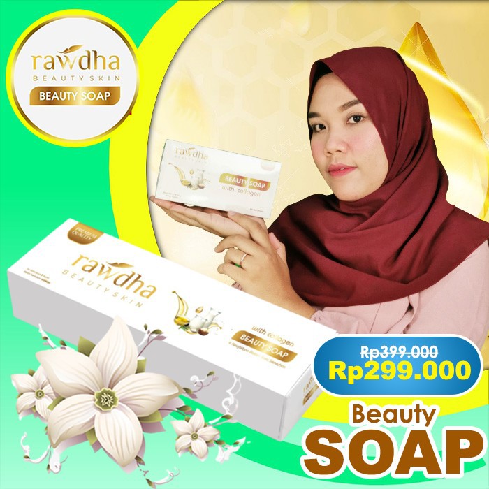 ’632 Sabun Collagen Pemutih Pria Rawdha - Sabun Collagen Mencerahkan Kulit