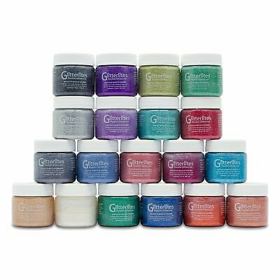 

Angelus Acrylic Leather Paint Glitterlites Series Cat Glitter Kilau untuk kulit ruber canvas 1 oz