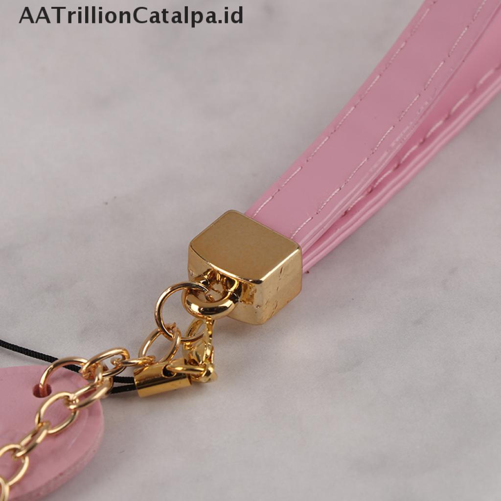 (AATrillionCatalpa) Tali Lanyard Motif Hati Aksen Rumbai Untuk Gantungan Kunci / Handphone