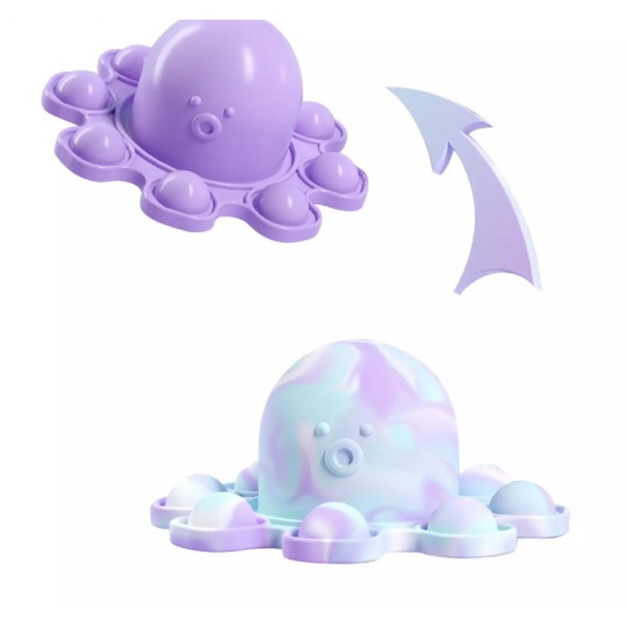 Boneka Gurita Bolak Balik Reversible Octopus Cumi Cumi Pop It Tiktok