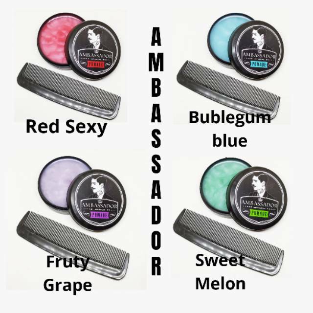 Ambasador Pomade 8 Aroma Oilbase 60gramGrosir Murah Bukan pomade warna waterbase