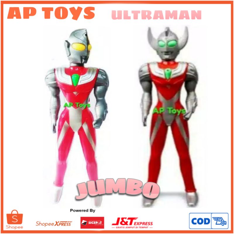 Mainan Robot ultraman bisa nyala & bunyi tinggi -+ 73x20cm / JUMBO