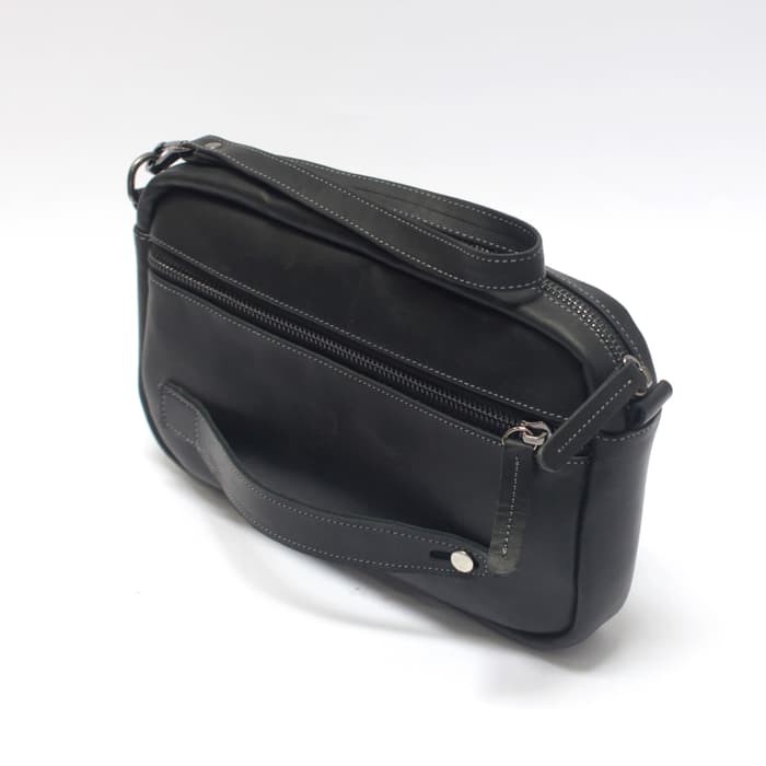 clutch pria wanita kulit asli pouch hand bag tas tangan hitam PHPC672