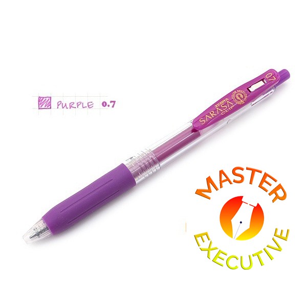 [Buah] Zebra Sarasa Clip JAPAN Purple 0.7 Gel Ink Rollerball / Pulpen Jel Ungu Violet