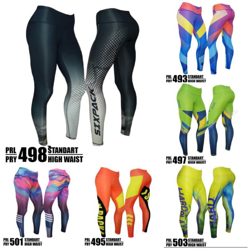 PREORDER Legging Panjang Printing Sixpack,tulis kode di catatan
