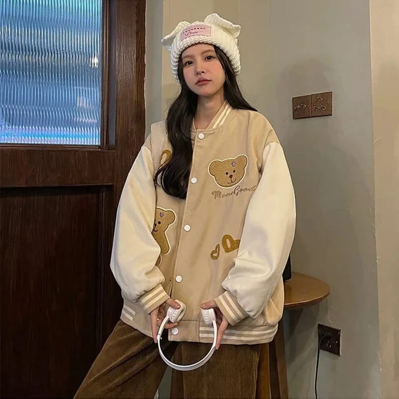 Sweater Wanita Grosir Berkualitas - Meme Good BearJaket