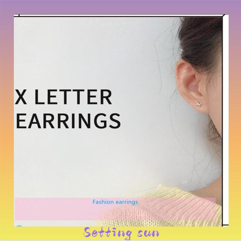 18K Emas anting korea Anting Tusuk untuk Wanita Aksesoris Fashion TN