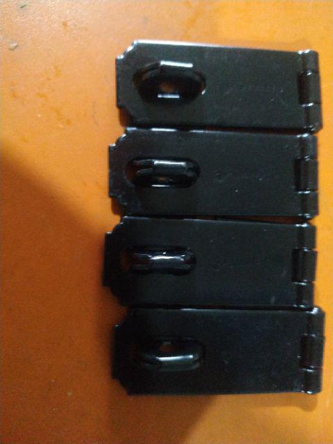 Grendel Overpall 4 Inch Staples/ Hasps/ Tempat Gembok/ Cantelan Gembok- Stamvick Hitam