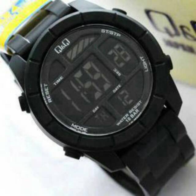 Jam Tangan Original QQ // Q&Q M123-Rubber-Black-Digital